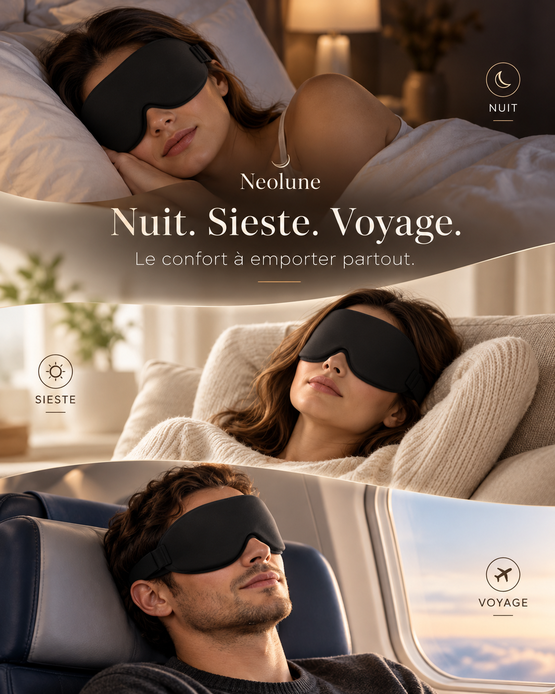 Masque de sommeil 3D