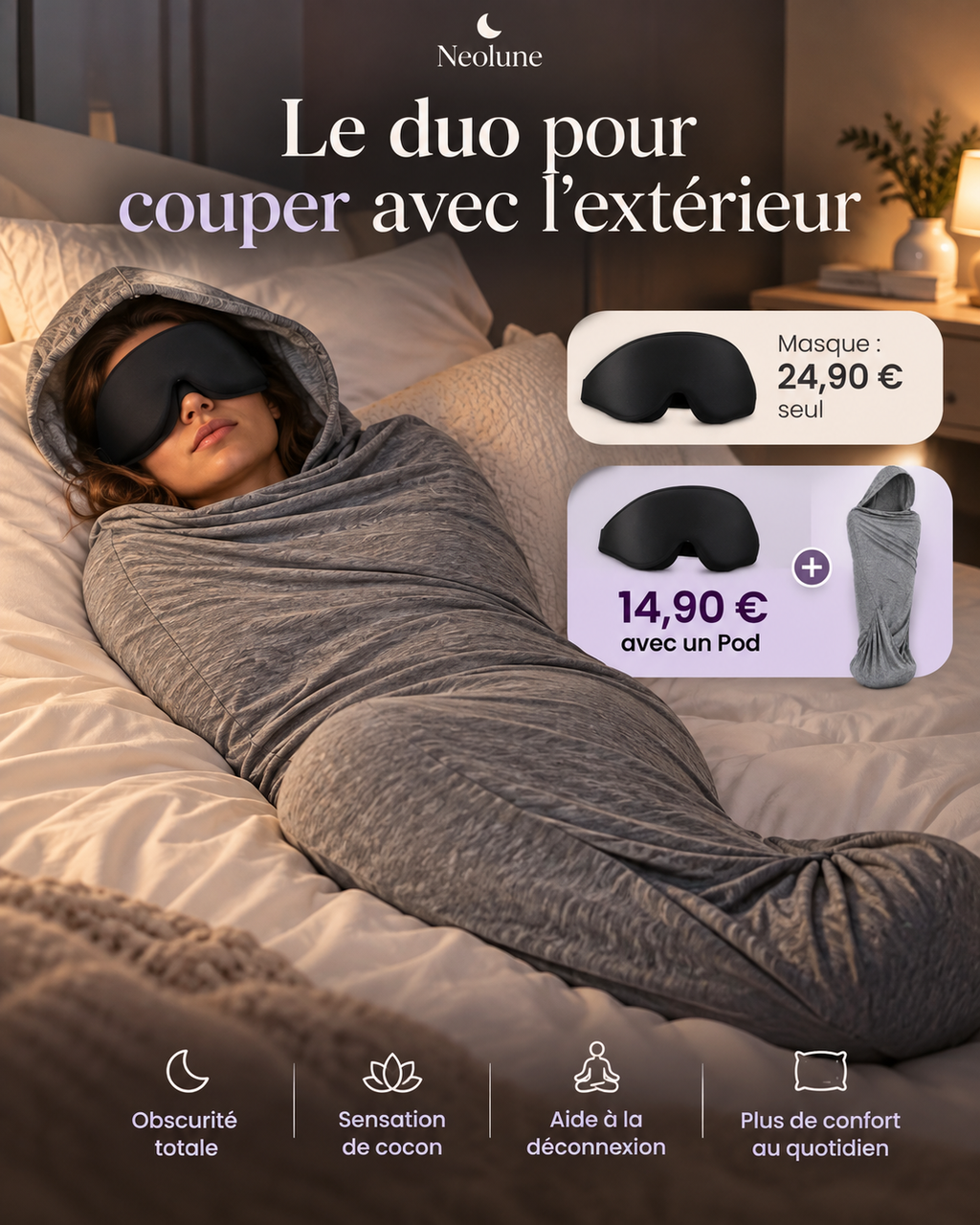 Masque de sommeil 3D